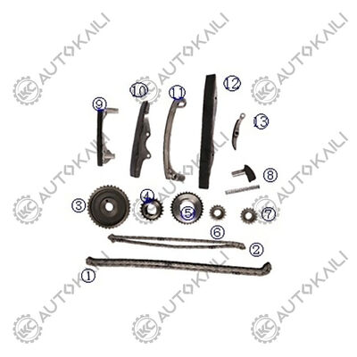 Plastico PA66 / PA46 Kit di catena di cronometraggio per la raccolta di benzina G54B 2.6L 86-90