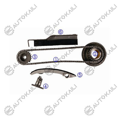 Plastico PA66 / PA46 Kit di catena di cronometraggio Per L200 4WD Diesel 4M40T 2.8L 03-06