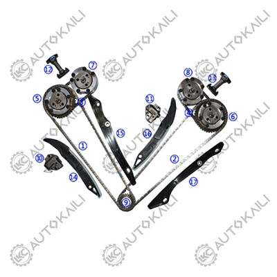 Kit di catena di cronometraggio per Ford 302CU. IN. V8 GAS DOHC Gasoline Coyote 5.0L 13-15