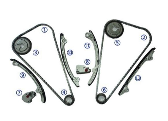 Kit catena di distribuzione in plastica PA66/PA46 per INFINITI FX45 VK45DE V8 4.5L 03-08