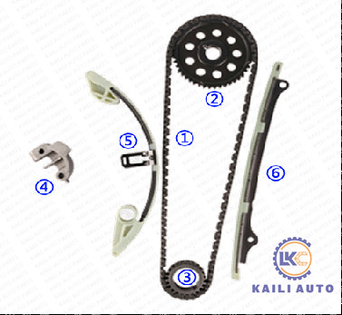 Corredo a catena cronometrante per il motore civico L13A1 1.3L 14401-PWA-004 9*126L 14211-PWA-000 di HONDA JAZZ MK2 Hybird