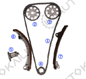 Kit di catena di cronometraggio per TOYOTA 1ZZ-FE 2.0L Celica/Corolla 00-08 13506-22030 130L