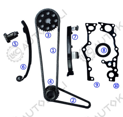 Kit di catena di cronometraggio per TOYOTA 2TZ-FE 2.4L EMINA/ESTIMA/PREVIA/LUCIDA DOHC 16V 94-99 13506-75010 102L