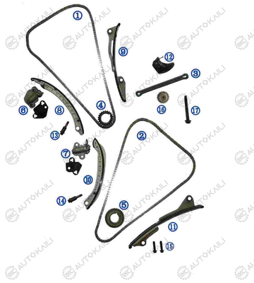 Kit di catena di cronometraggio per GM / Chevrolet / BUICK / Cadillac CADILLAC CT6 LGW V6 3.0L 2016- 12647895 144L