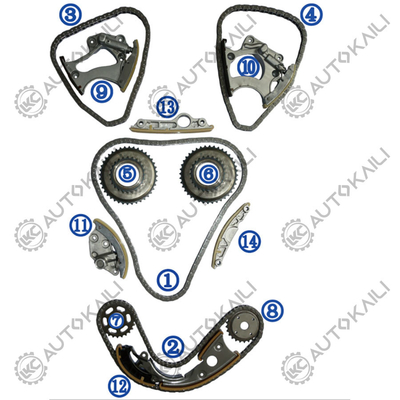Kit di catena di cronometraggio per AUDI A7 4GA CNYA 150KW 2.8L 10-14 A6L 4X8/ C7 CNYB 162KW 2.8L 12-16 06E109465BC 108L
