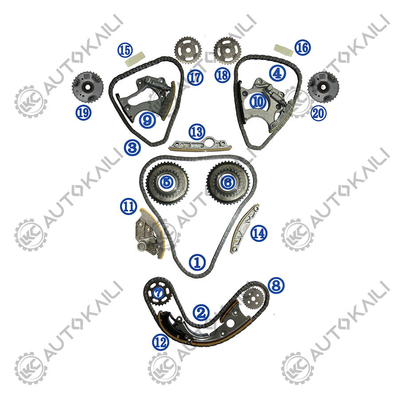 Kit di catena di cronometraggio per AUDI VW Touareg CYJA 235KW 3.0TSI 11-16 A4L A6L A7 A5 Q5 S5 SQ5 Q7 06E109465BC 108L 06E109465AM