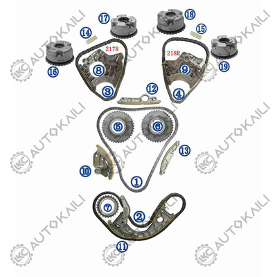 Kit di catena di cronometraggio per AUDI A8 (4E8) BVJ 257KW 4.2FSI 07-10