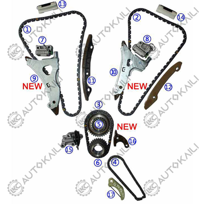 Kit di catena di cronometraggio per MERCEDES-BENZ Classe C W205/A205 M276 3.0T 10-12 A2760500817 8*120L