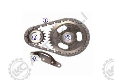 Kit di catena di cronometraggio per motore Ford HSC Tempo 2.5-N ((153) OHV 4Cyl 86-92