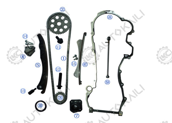 Kit di catena di cronometraggio in ferro per OPEL/VAUXHALL AGILA Z 13 DT / Z 13 DTJ 1248CC 03.8- ASTRA H / Mk V Z 13 DTH 1248CC 04.1-09.5