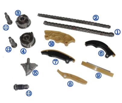 Kit catena di distribuzione in plastica PA66 / PA46 per Ranger Rover Evoque Benzina PT204 2.0T 17-18