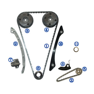 Plastico PA66 / PA46 Kit di catena di cronometraggio per MAZDA 2.0L IVCT TURBO 2012-2015