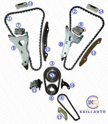 Corredo a catena cronometrante per il GAS A2760502416 A0009931378 del motore M276.821 V6 3.0T/3.5T del BENZ GL450 E400 C350 ML350 C300 GLK350