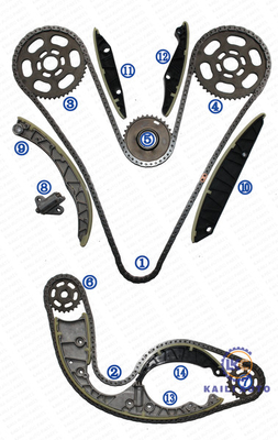 Catena Kit For AUDI VW TOUAREG Q5 Q7 A4 A5 A6 A7 A8 3.0TDI 059109229S di sincronizzazione del motore CRCA CJMA