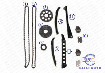 La guarnitura della sincronizzazione di F6TZ6268AA 8*122 per Ford Excursion E-350 5.4L 330Cu.V8 INTOSSICA SOHC 2001