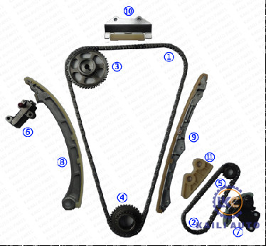Corredo a catena cronometrante per il motore K24A1 K24A2 K24Z 2.4L DOHC 14401-PPA-004 176L di TSX dell'elemento dell'elemento CR-V ACURA di Honda Accord