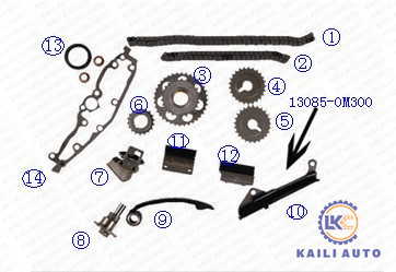 LOCALITÀ DI SOGGIORNO ALMERA PRIMERA SENTRA DOHC 16V 1.3L 13028-53Y00 dell'ANNUNCIO di Kit For NISSAN della catena di sincronizzazione di GA14DE GA16DE