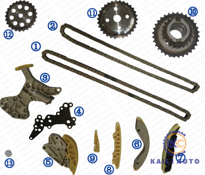 Corredo a catena cronometrante per il GAS 06-08 07K109120A 94L 07K109231A 84L di Jetta Rabbit 2.5L S L5 dello scarabeo di VW