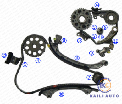 TOYOTA 4RUNNER Tacoma 2,7 VVT che cronometrano 13506-75050 124L Catena 13540-75030
