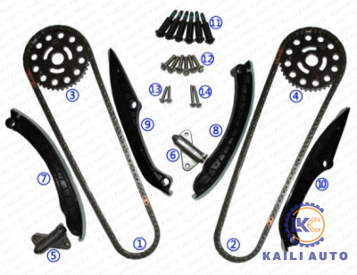 La catena Kit For NAVARA della sincronizzazione SELEZIONA SU V9X V6 228HP 3.0L 2010,5 - 43960R diesel 06CT.K-1-114L 43960R 43960R 8200854971
