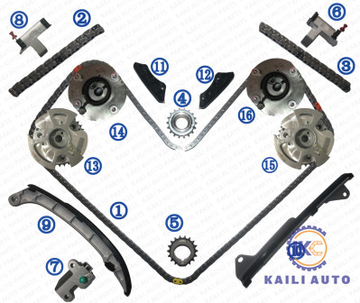 Incrociatore delle FJ della tundra di TOYOTA che cronometra il corredo a catena 4RUNNER 4.0L 13506-31040 178L 13507-31020 46L di VVT
