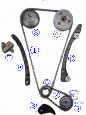 Catena di sincronizzazione del motore Z12 L10 K12 VVT per i MICRON E11 13028-ED000 del CUBO JUKE LATIO LIVINA di NISSAN